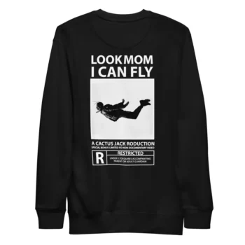 Look Mom I Can Fly Unisex Black Sweatshirt