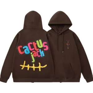 Cactus Jack Smiley Brown Hoodie
